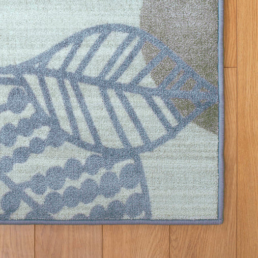 SOP9963 Leaf Carpet-Blue Flat