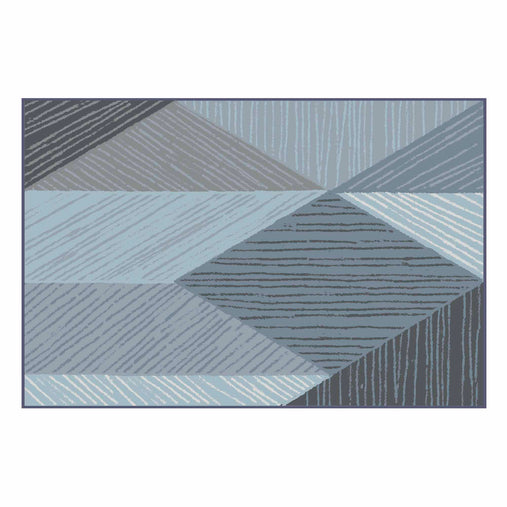 SOP9975 Geometric Carpet Blue Main