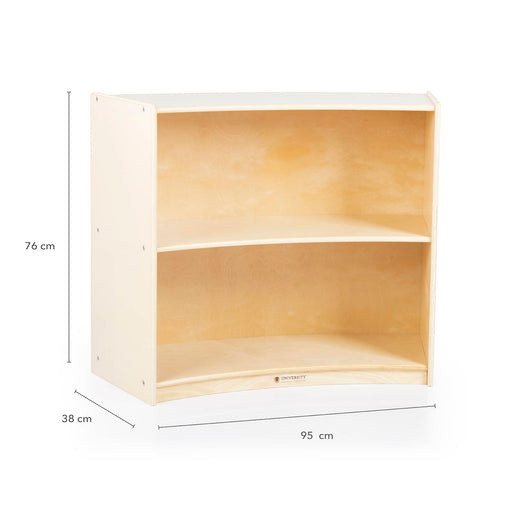 U42142 2-Shelf Right Curved Storage 76 cm-BirchDimension Imagecm