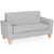 U2417 Sense of Place Vinyl Couch Gray Quarter