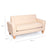 U2415 Tan Vinyl Couch-Dimension Images cm