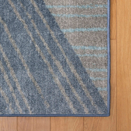SOP9975 Geometric Carpet Blue Corner