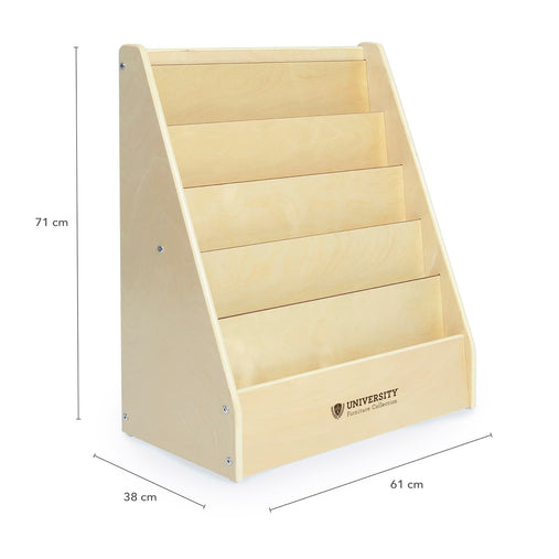 U22101 5-Shelf Book Display-Birch-Dimension Images cm