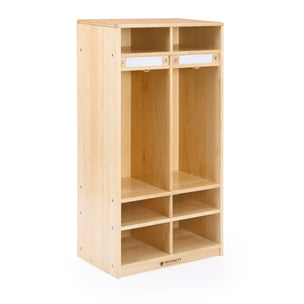 U11102 2 Section Locker Solid Maple