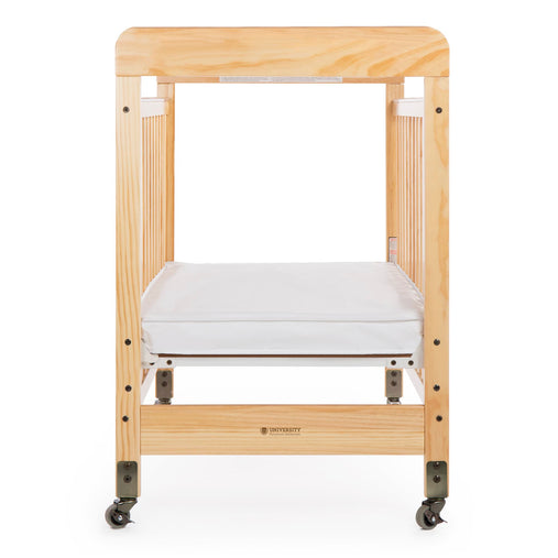 U84000 Safe and Sound Clearview Crib With Mattress Front