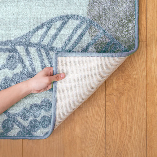 SOP9963 Leaf Carpet-Blue Folded