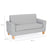 U2417 Gray Vinyl Couch-Dimension Images cm