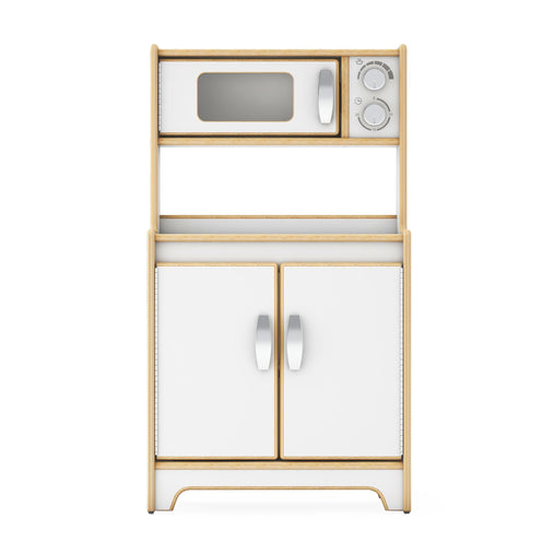 G80434 EdQ Kitchen Microwave and Cupboard White Silo 2 Front | White