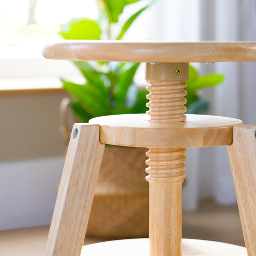 G51094 Adjustable Drafting Stool Natural Env Detail 3069 | Natural