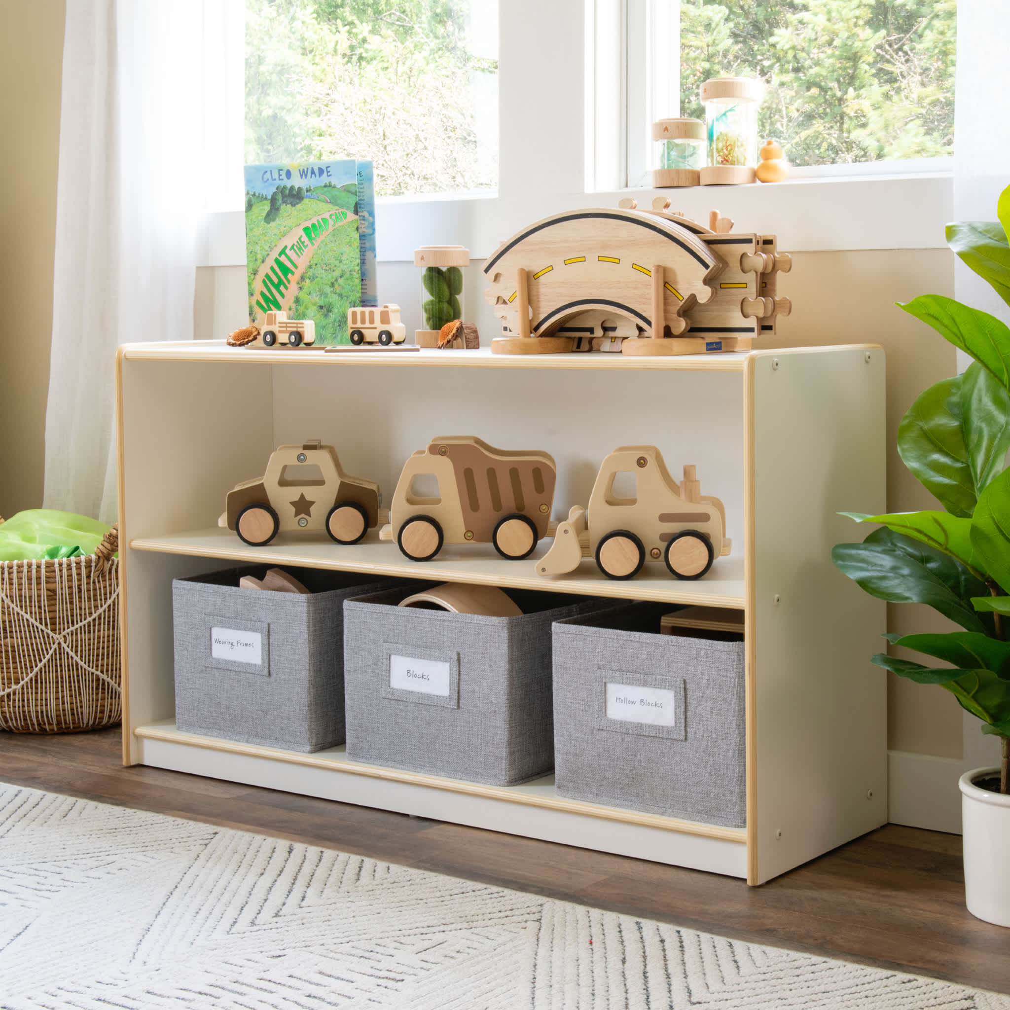 EdQ 2-Shelf Open Storage with Bins - 24