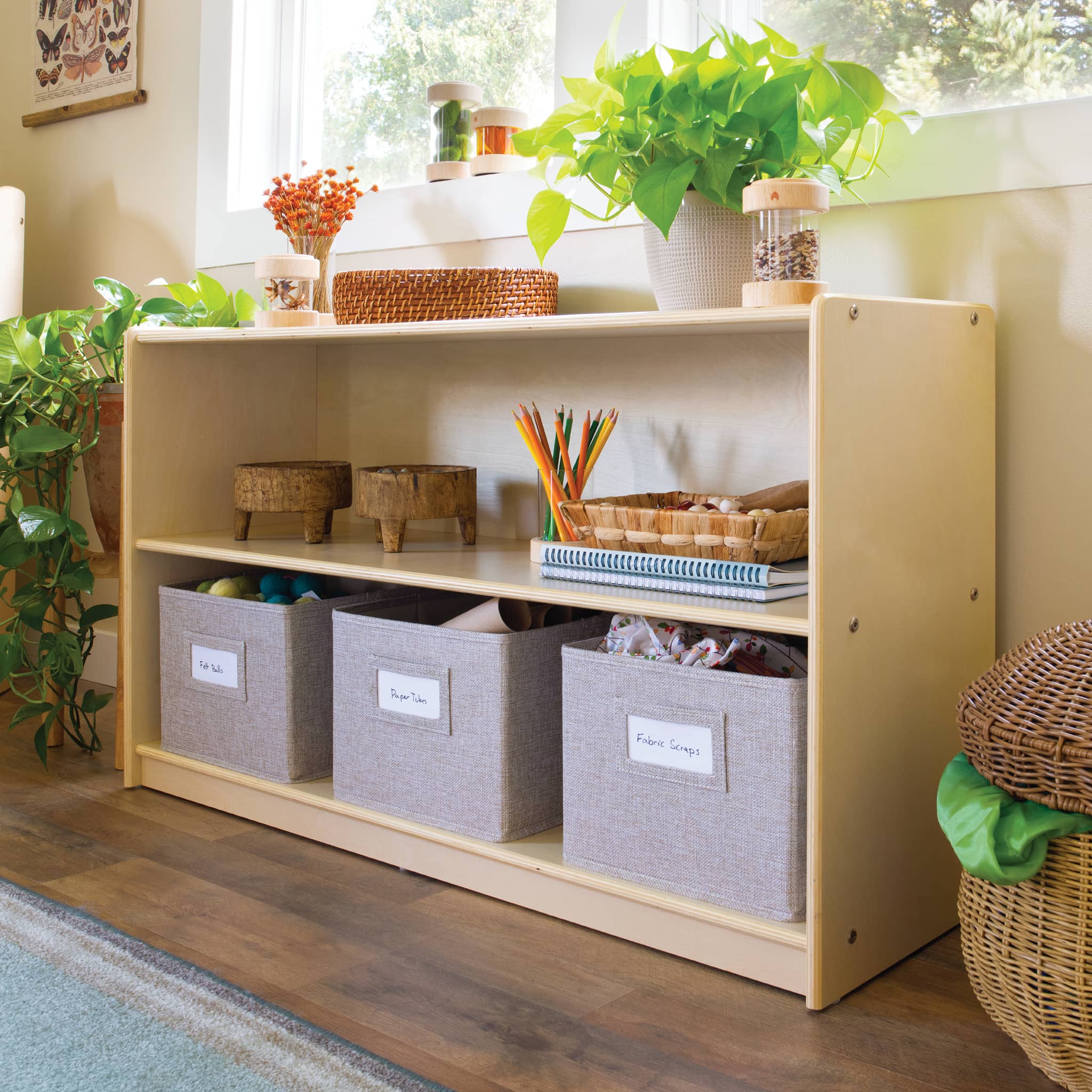 EdQ 2-Shelf Open Storage with Bins - 24