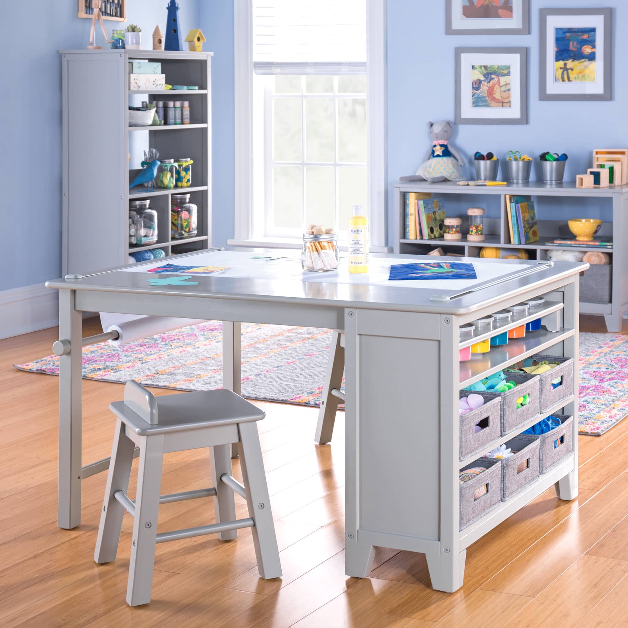 Martha Stewart Kids' Art Table and Stool Set Ages 4 and Up