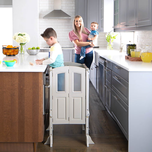 G97501 Martha Stewart Kitchen Helper Taupe Lifestyle | Taupe