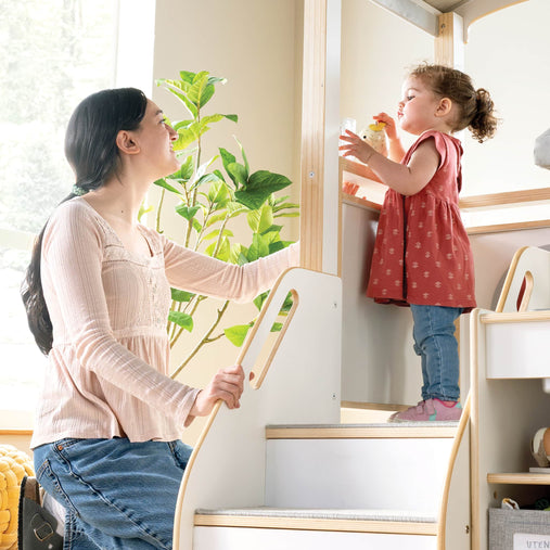 G97111 EdQ Toddler Kitchen Loft White Lifestyle 8281 | White