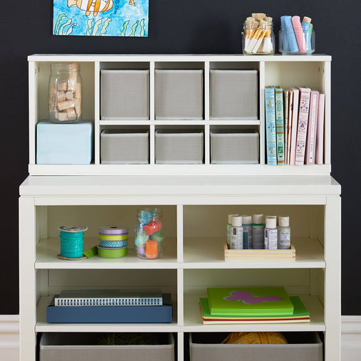 G77102 Martha Stewart Crafting Kids Double Open Storage White Env 2 | Linen White