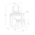 G85710 Classic Vanity and Stool white dimension | White