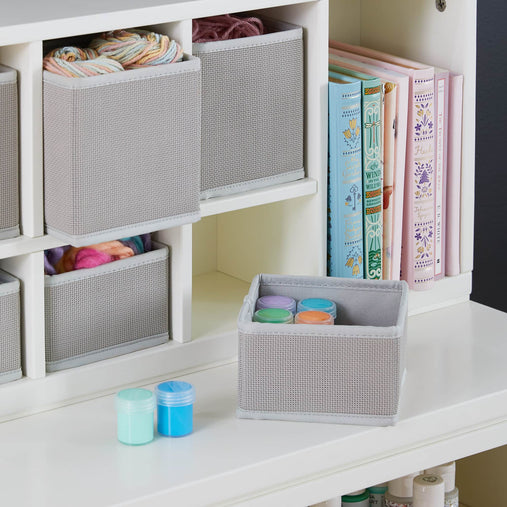 G77104 Martha Stewart Crafting Kids Cubby Organizer White Env Bin Detail | Linen White