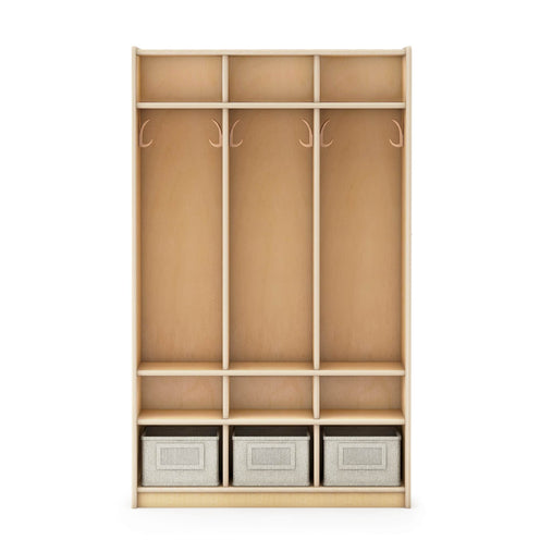 G80411 EdQ 3-Section Locker Natural Silo 2 Front | Natural