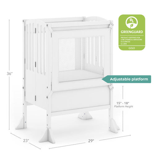 G97406 Contemporary Kitchen Helper Double White Dimension  Greenguard | White