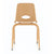 U67108 Tapered Leg Stackable Chair 40 cm Natural FRONT | 44 cm