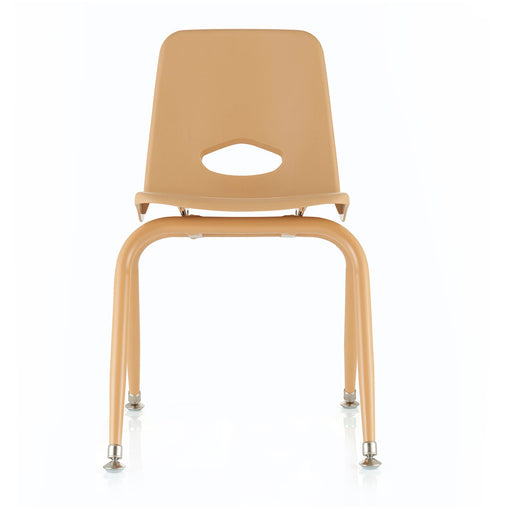 U67108 Tapered Leg Stackable Chair 40 cm Natural FRONT | 44 cm