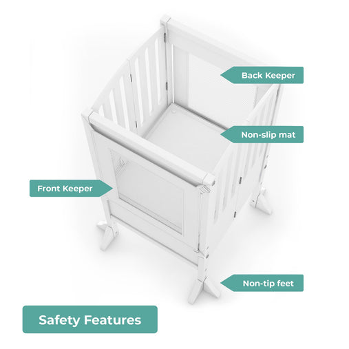 G97329 Contemporary Kitchen Helper White Saftey | White