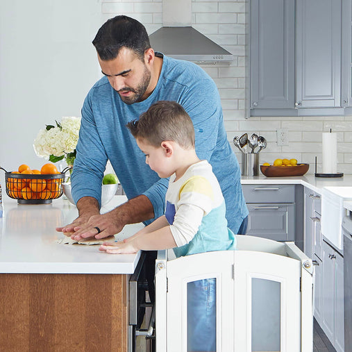 G97500  Martha Stewart Kitchen Helper White Lifestyle Detail | Linen White