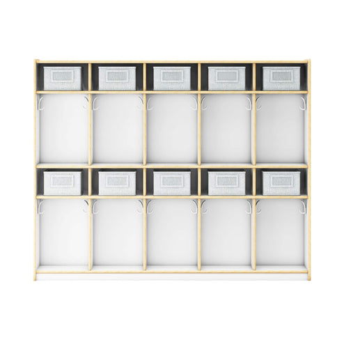G80418 EdQ 10-Section Locker White Silo 2 Front | White