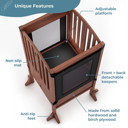 G97547 Kitchen Helper Features Contemporary Walnut | Walnut