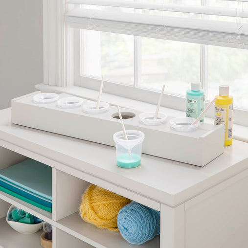 G77110 Martha Stewart Crafting Kids Tray with Paint Cup White Env 1 | Linen White