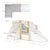 G97113 EdQ Toddler Up Down and All Around Loft White dimensions B | White