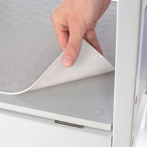 25083GY-R Non-Slip Platform Mat Gray Lifted Corner | Gray