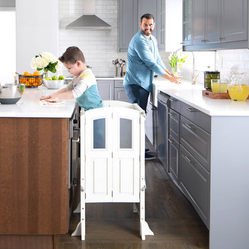 G97500  Martha Stewart Kitchen Helper White Lifestyle | Linen White
