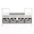 G76800 Martha Stewart Living and Learning Kids' Reading Nook White Front | Linen White