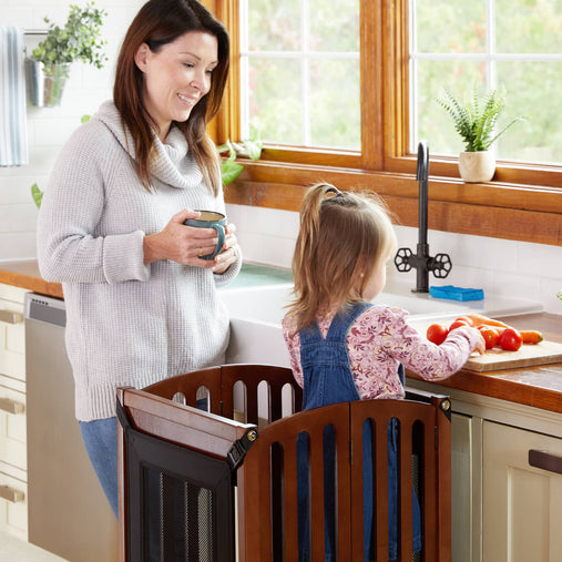 G97340 Contemporary Kitchen Helper Walnut Lifestyle 2 | Walnut