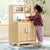 G80435 EdQ Kitchen Microwave and Cupboard Natural Lifestyle 5370 | Natural