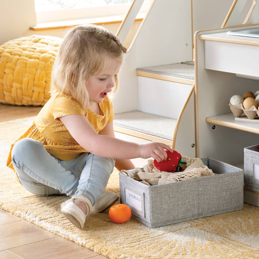 G97111 EdQ Toddler Kitchen Loft White Lifestyle 8225 | White