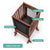 G97340 Contemporary Kitchen Helper Walnut Saftey | Walnut