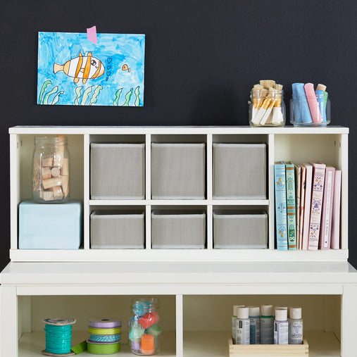 G77104 Martha Stewart Crafting Kids Cubby Organizer White Env 1 | Linen White