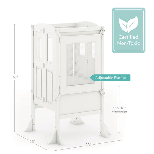 G97500 Martha Stewart Kitchen Helper White Dimensions  | Linen White