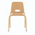 U67107 Tapered Leg Stackable Chair 40 cm Natural Front | 39 cm
