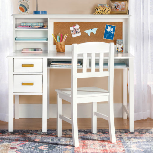 G27650 Taiga Desk and Hutch White Env 0120 | White