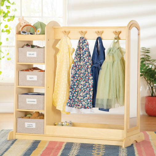 G80320 EdQ Dress Up Storage with Bins Natural Env Main | Natural