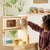 G80435 EdQ Kitchen Microwave and Cupboard Natural Lifestyle 5390 | Natural