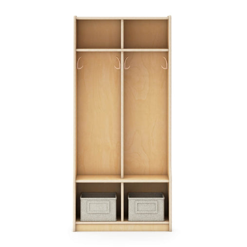 G80415 EdQ 2-Section Locker with Bench Natural Silo 2 Front | Natural