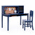 G27641 Media Desk Navy Quarter Propped | Navy