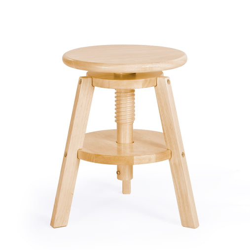 G51094 G51097_Adjustable Drafting Stool_Natural_Silo 1 Main B | Natural