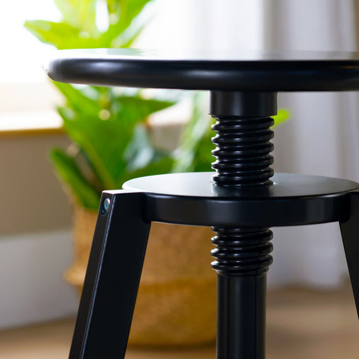 G51095_Adjustable Drafting Stool_Black_Env Detail 3058 | Black