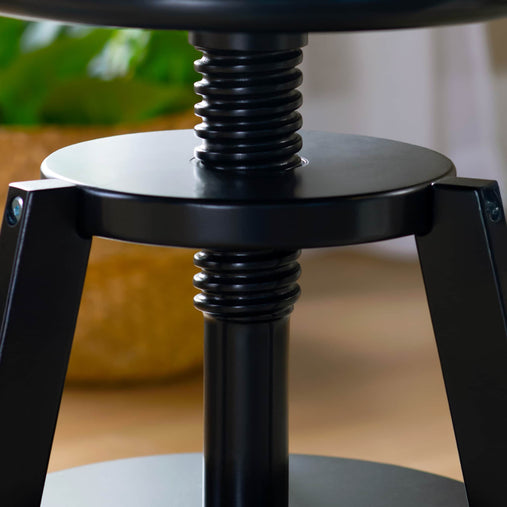 G51095_Adjustable Drafting Stool_Black_Env Detail 3059 | Black