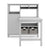 G76911 Martha Stewart Living and Learning Kids' Media System with Desk Extension Gray Front | Gray